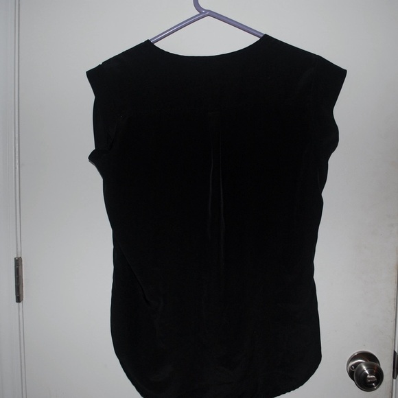New York & Company Black Dressy Top sleeveless with a little cap like detail - Picture 3 of 3